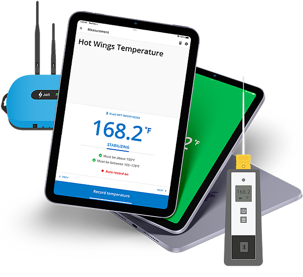 Jolt temperature monitoring with Bluetooth probe